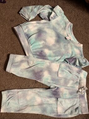 Cat & Jack Pastel Tie-Dye Jogger Set - Blue, Purple